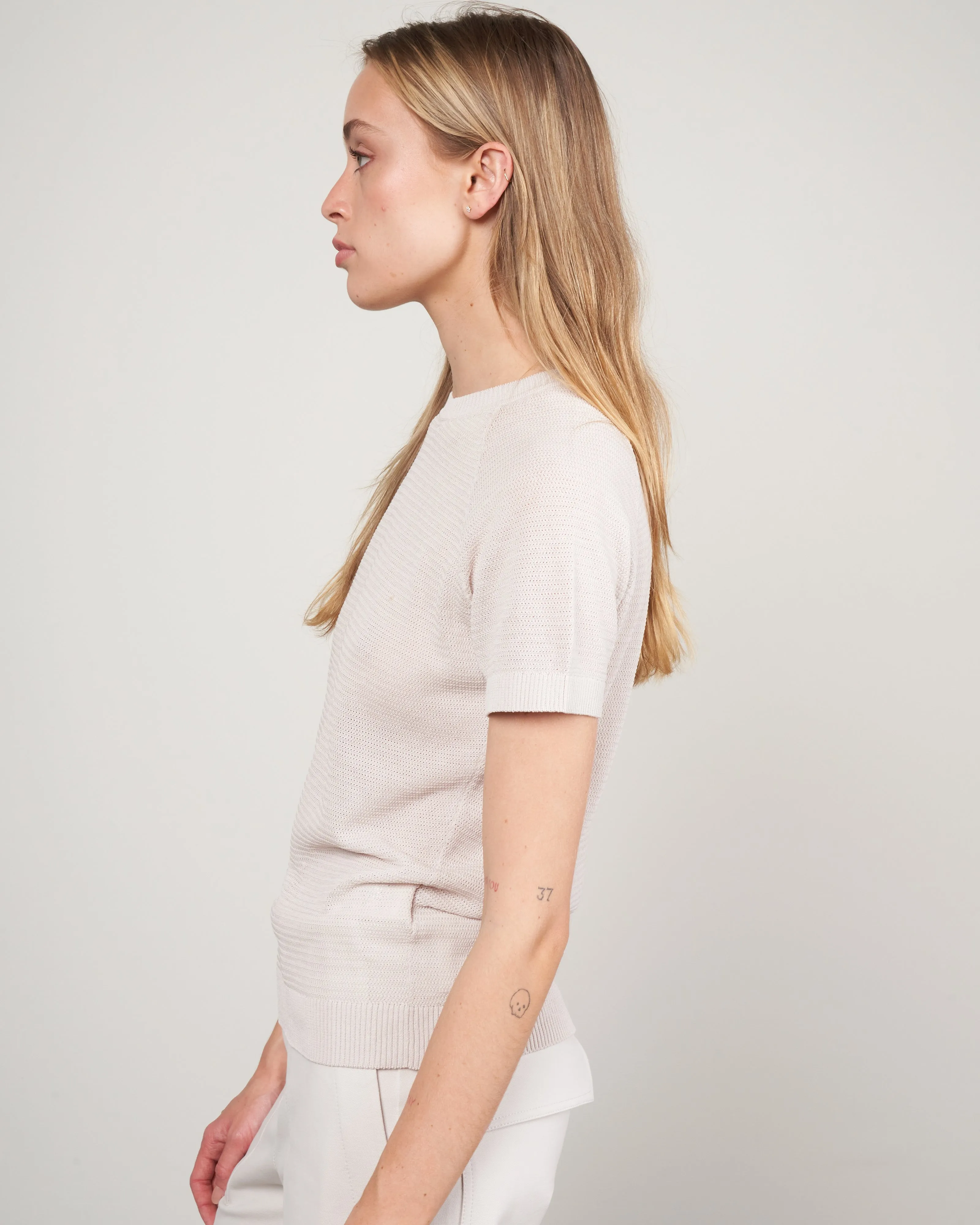 fancy crewknit - light gray