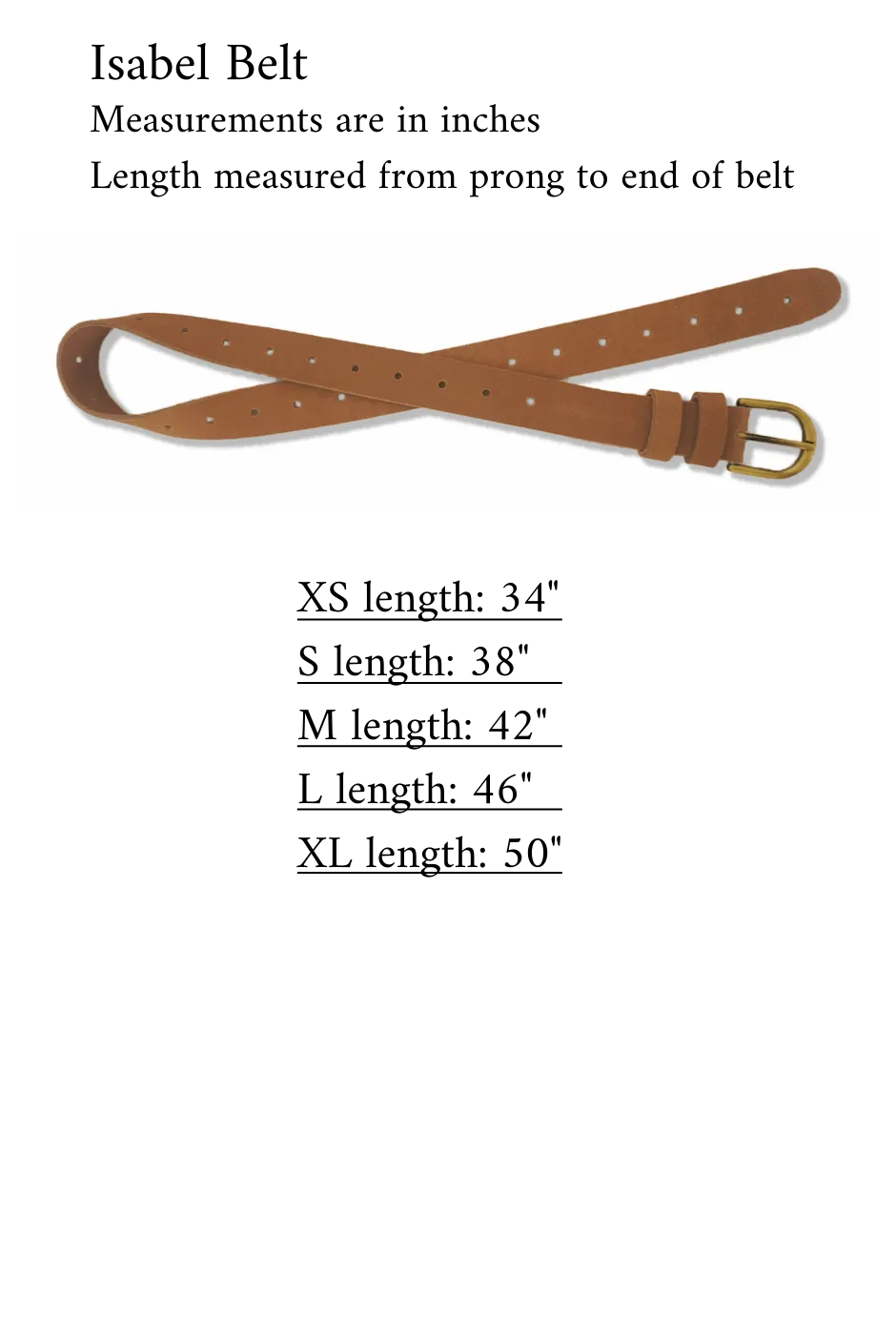 Isabel Belt in Brushed Suede