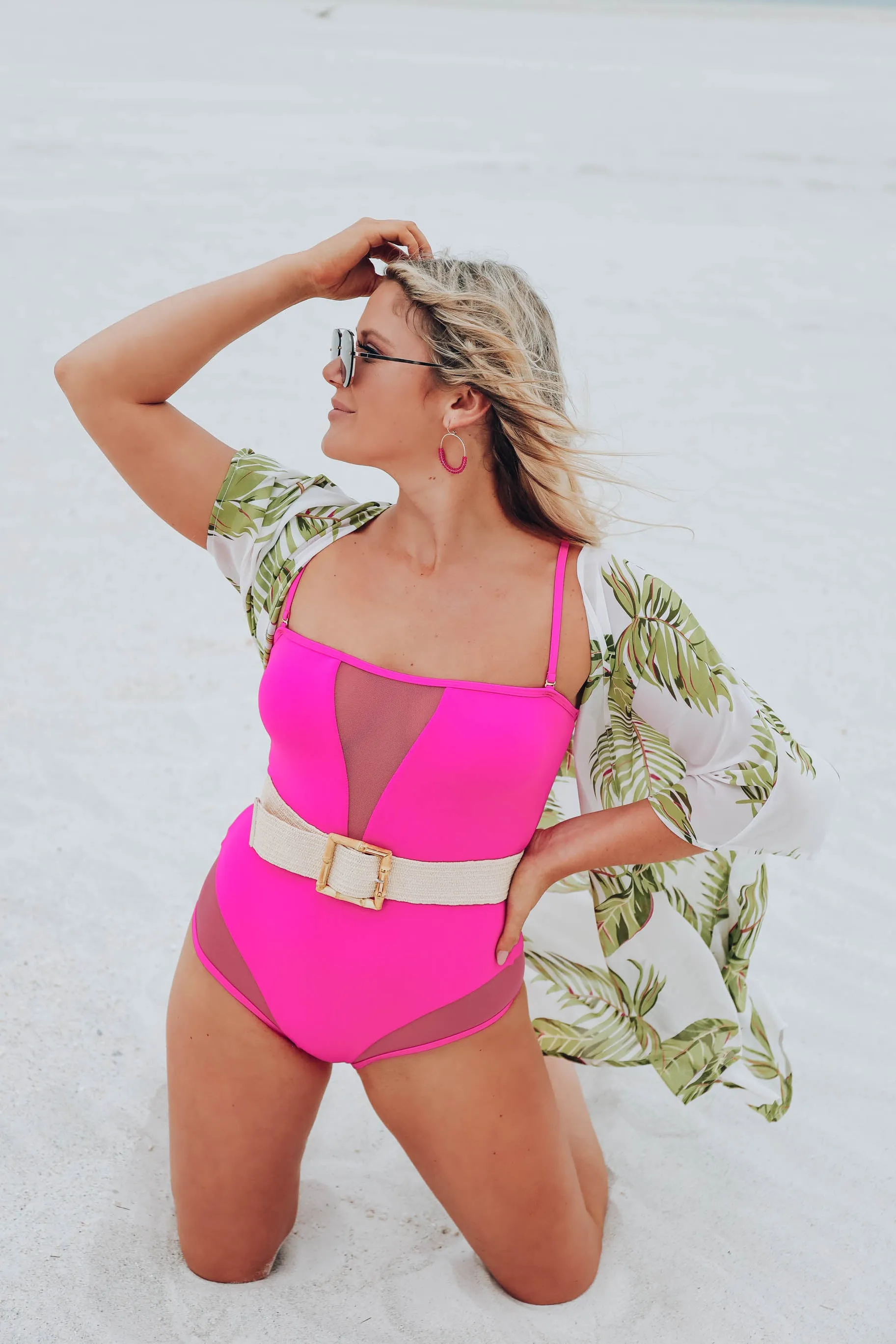 Palm Princess Kimono - Off White