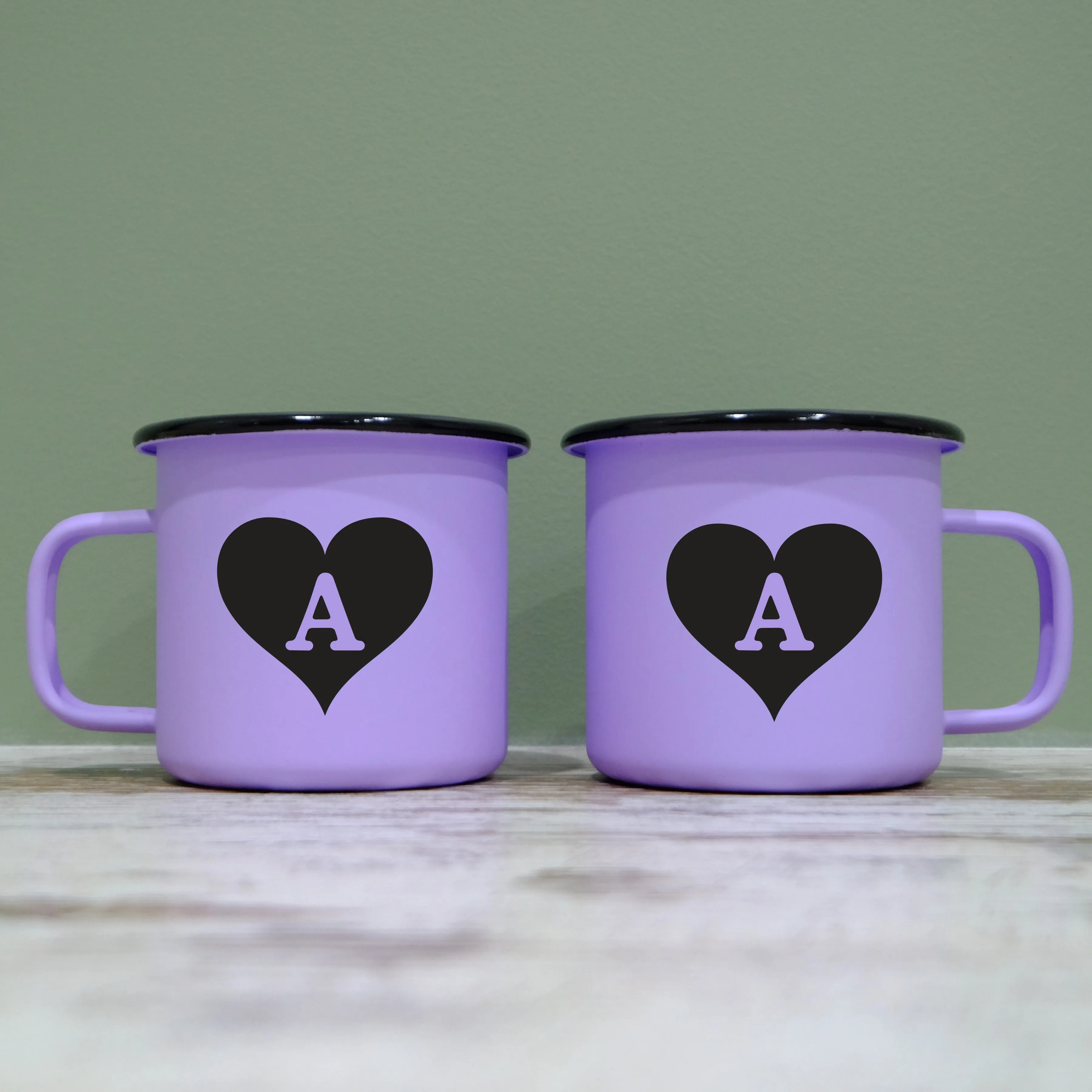 Pastel Matt Enamel Mug 360ml - Personalised Letter