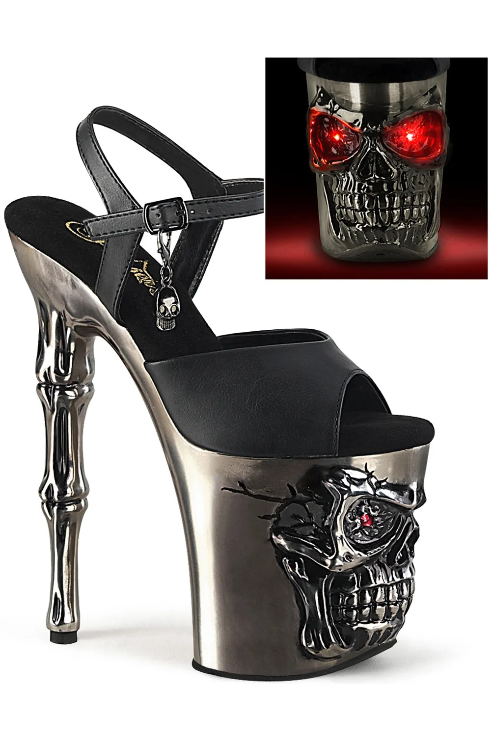 Pleaser Rapture 809-LT Shoes Pewter