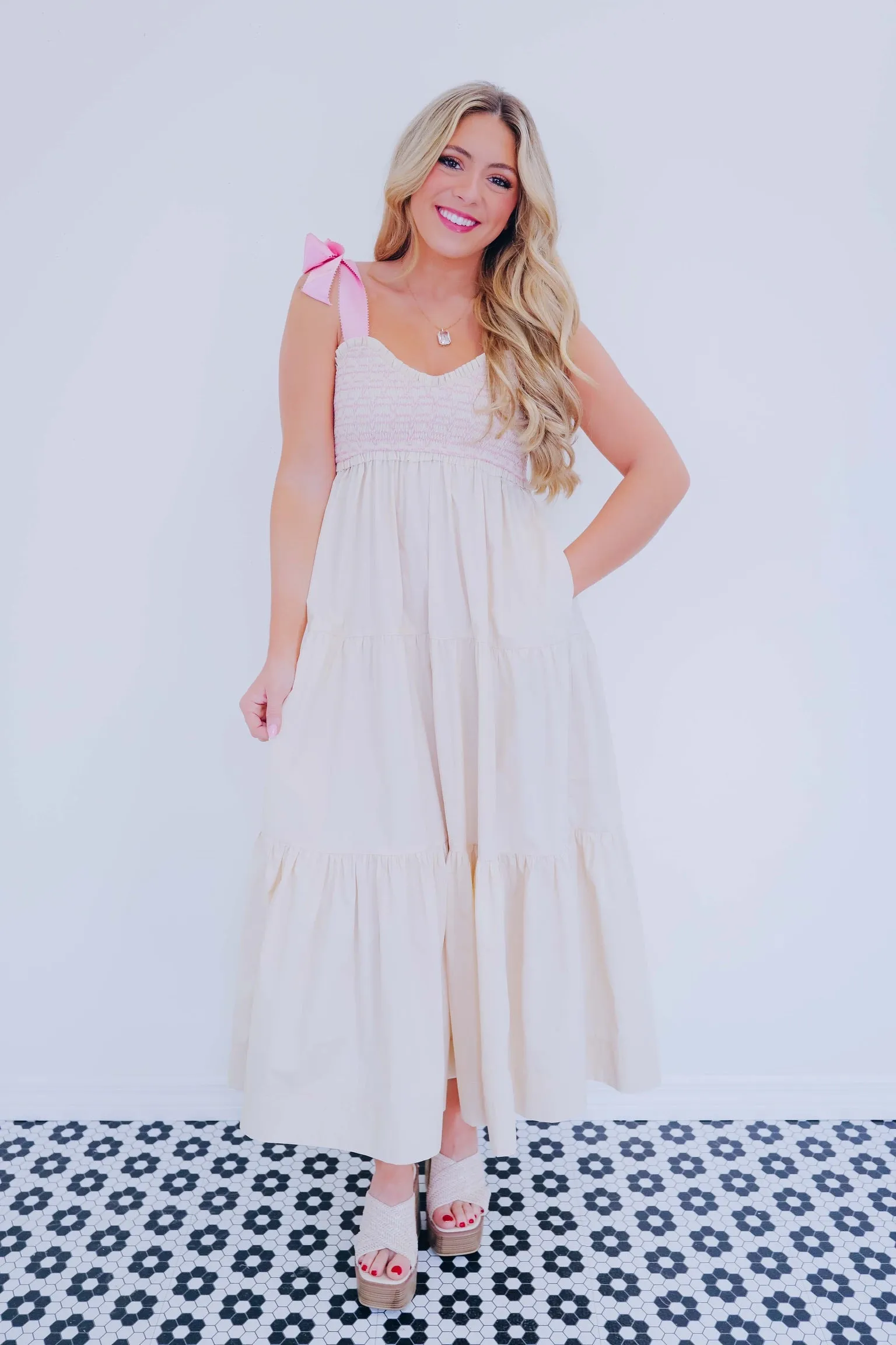 Southern Charm Smocked Tiered Maxi Dress