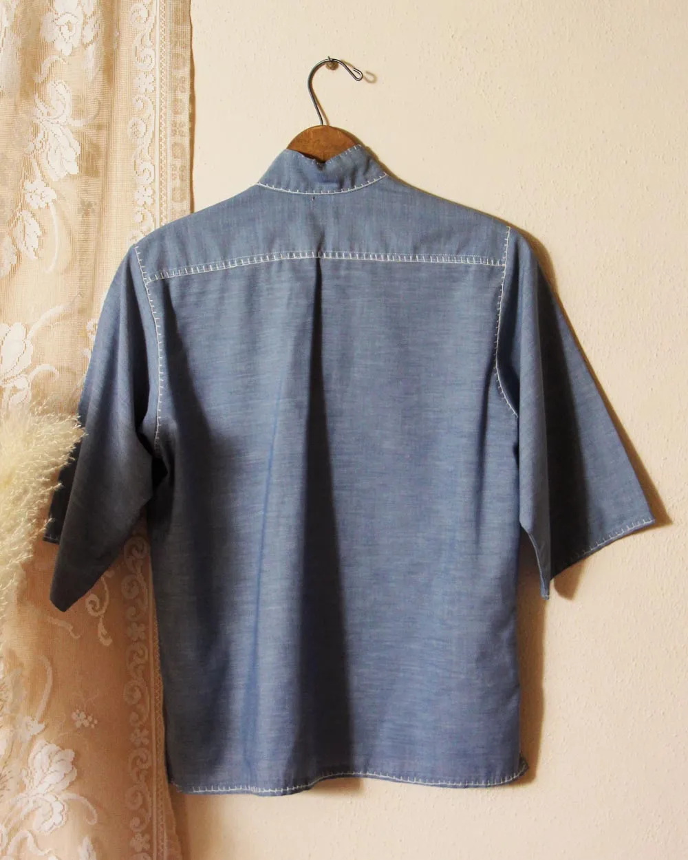 Vintage Chambray Embroidered Shirt